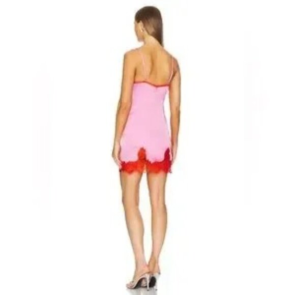 Ronny Kobo Nyko Mini Slip Dress‎ in Cornflower Orange SZXS - Picture 3 of 10